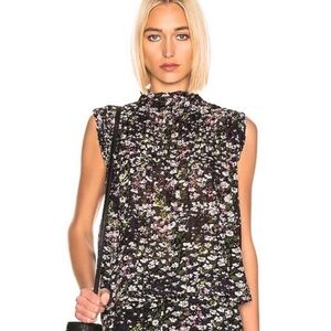 Ganni‎ Georgette Sleeveless Floral Blouse FR Size 34